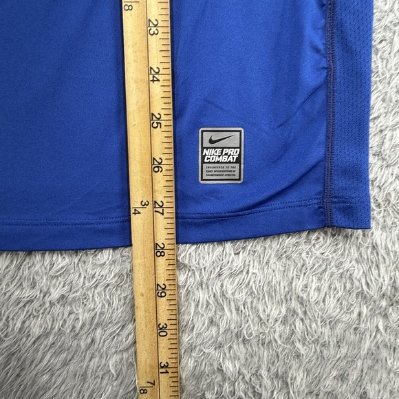 Nike Pro Combat Fitted Shirt Mens Size Medium‎ Dri Fit Blue - Picture 4 of 6